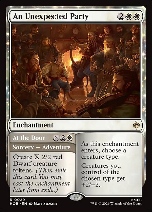 An Unexpected Party // At the Door - The Hobbit MTG spoiler