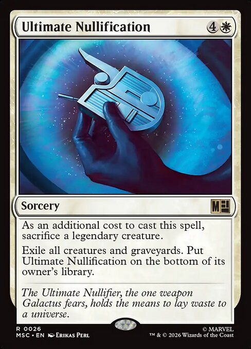 Ultimate Nullification - Marvel Super Heroes Commander MTG spoiler