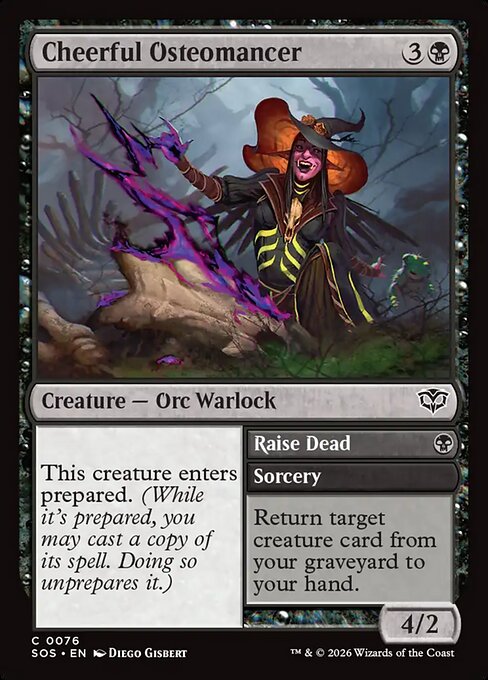 Cheerful Osteomancer // Raise Dead - Secrets of Strixhaven MTG spoiler