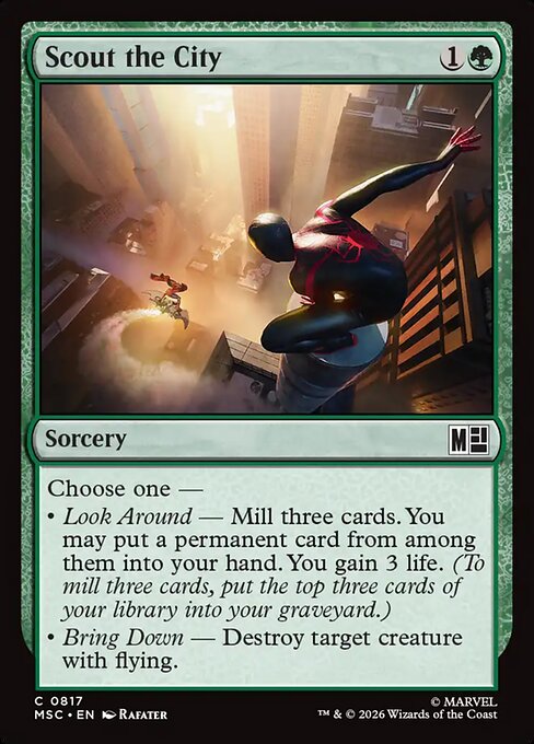 Scout the City - Marvel Super Heroes Commander MTG spoiler