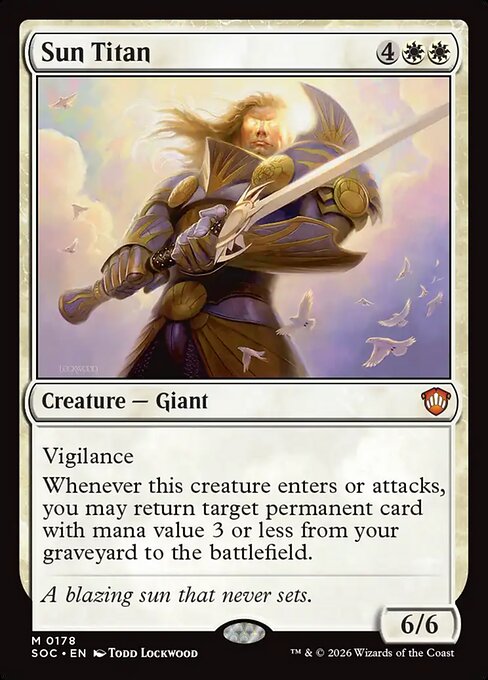 Sun Titan - Secrets of Strixhaven Commander MTG spoiler