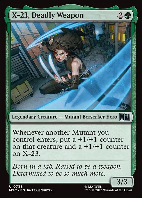 X-23, Deadly Weapon - Marvel Super Heroes Commander MTG spoiler