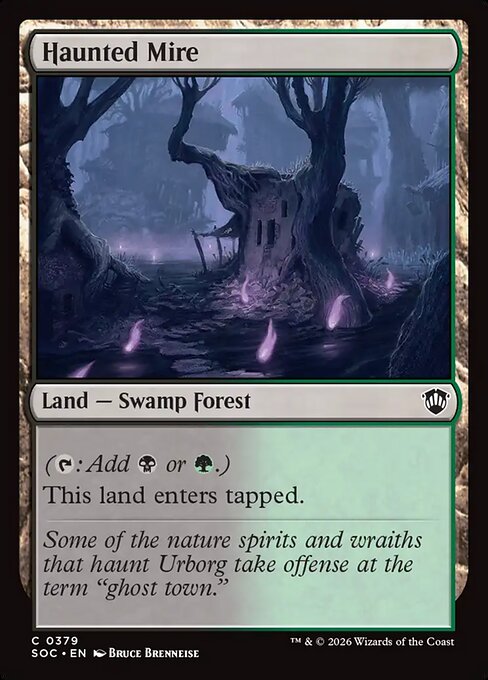 Haunted Mire - Secrets of Strixhaven Commander MTG spoiler