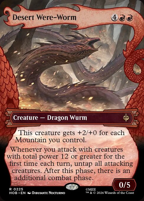 Desert Were-Worm - The Hobbit MTG spoiler