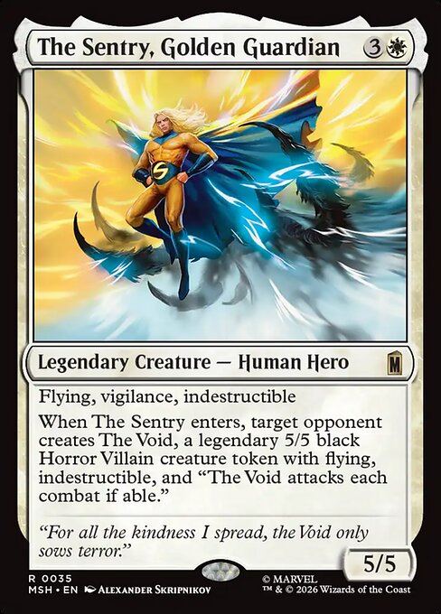 The Sentry, Golden Guardian - Marvel Super Heroes MTG spoiler