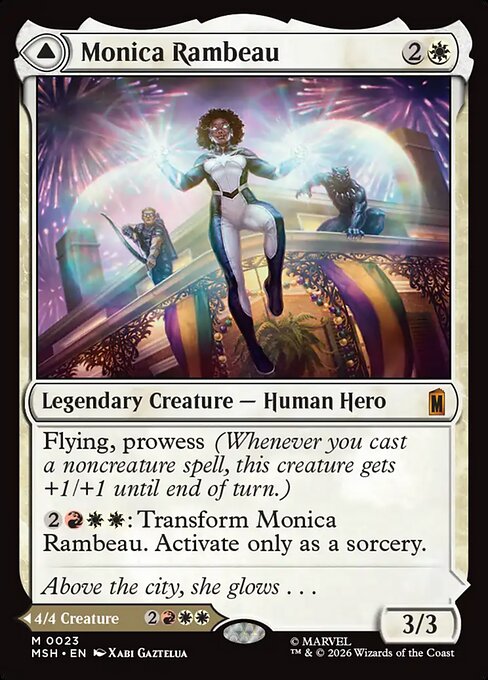 Monica Rambeau // Photon, Living Light - Marvel Super Heroes MTG spoiler