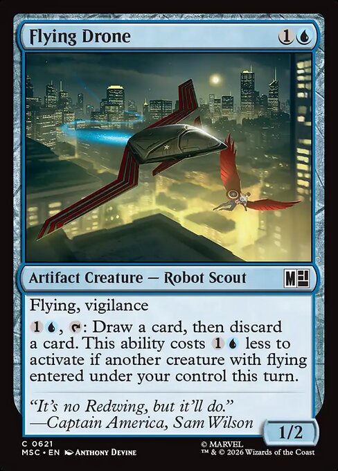 Flying Drone - Marvel Super Heroes Commander MTG spoiler