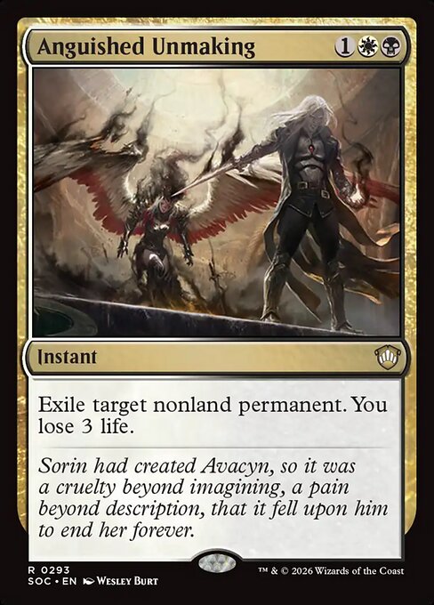 Anguished Unmaking - Secrets of Strixhaven Commander MTG spoiler