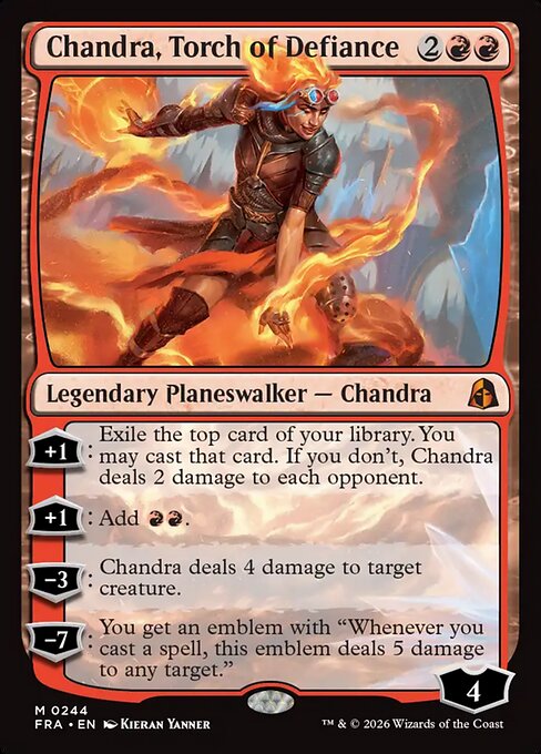 Chandra, Torch of Defiance - Reality Fracture MTG spoiler
