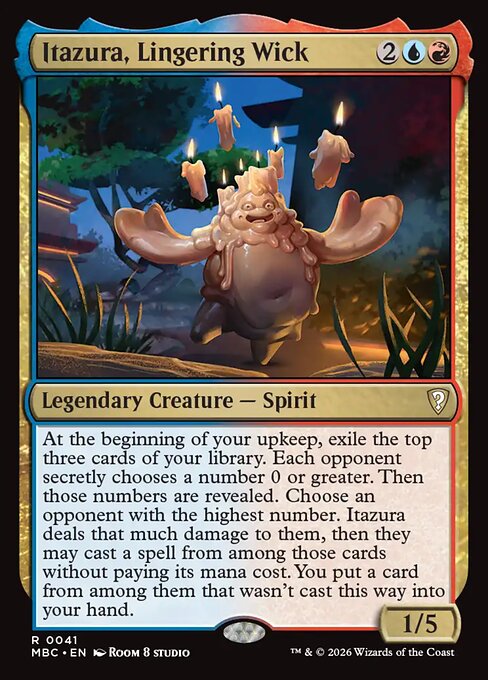 Itazura, Lingering Wick - Mystery Booster: Commander Edition MTG spoiler