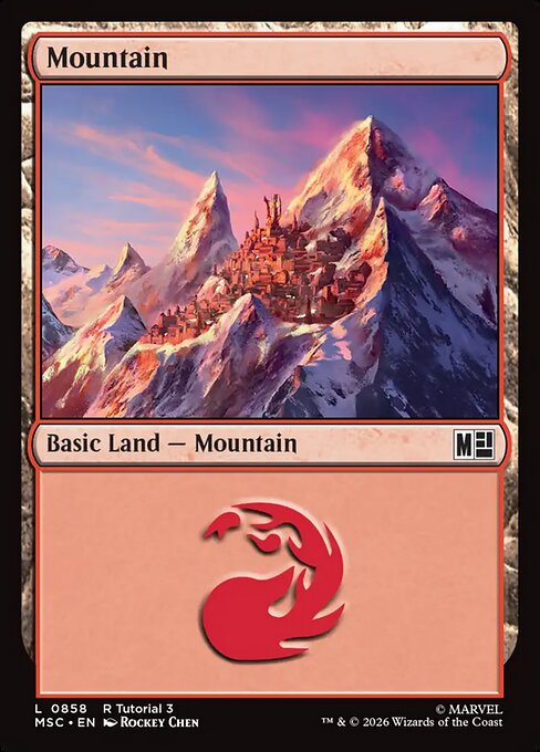 Mountain - Marvel Super Heroes Commander MTG spoiler