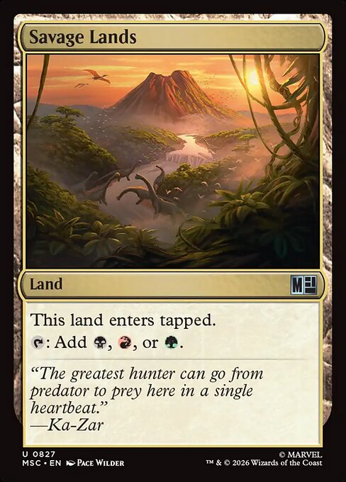 Savage Lands - Marvel Super Heroes Commander MTG spoiler