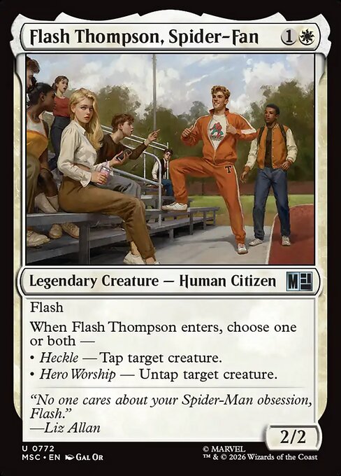 Flash Thompson, Spider-Fan - Marvel Super Heroes Commander MTG spoiler