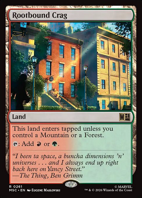 Rootbound Crag - Marvel Super Heroes Commander MTG spoiler