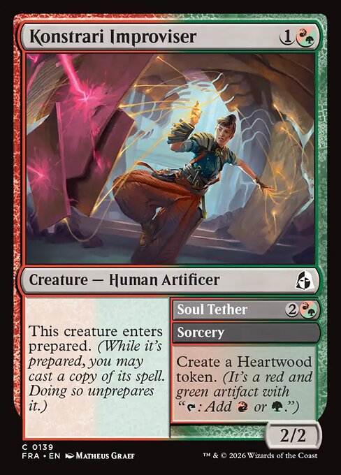 Konstrari Improviser // Soul Tether - Reality Fracture MTG spoiler