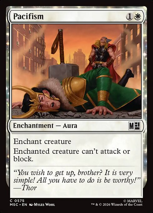 Pacifism - Marvel Super Heroes Commander MTG spoiler
