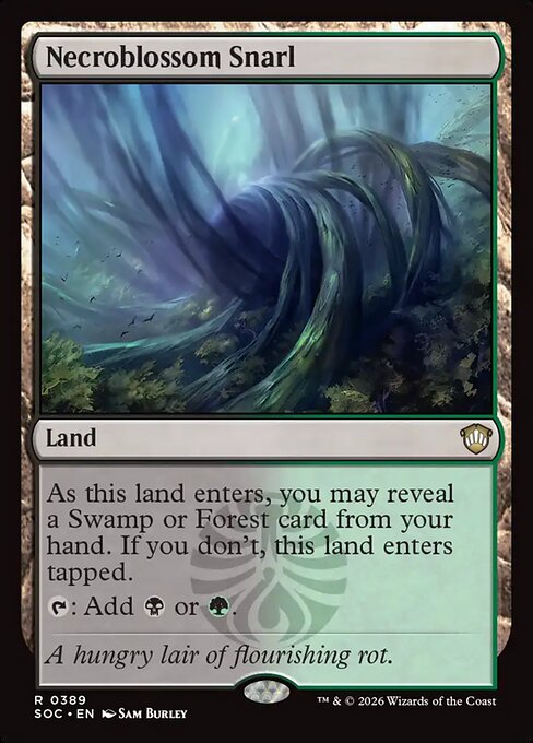 Necroblossom Snarl - Secrets of Strixhaven Commander MTG spoiler
