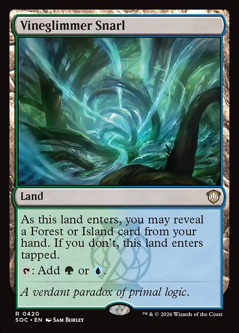 Vineglimmer Snarl - Secrets of Strixhaven Commander MTG spoiler
