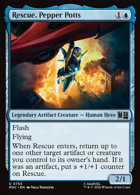 Rescue, Pepper Potts - Marvel Super Heroes Commander MTG spoiler