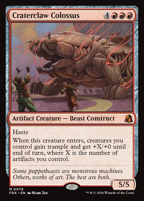 Craterclaw Colossus - Reality Fracture MTG spoiler