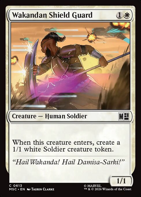 Wakandan Shield Guard - Marvel Super Heroes Commander MTG spoiler