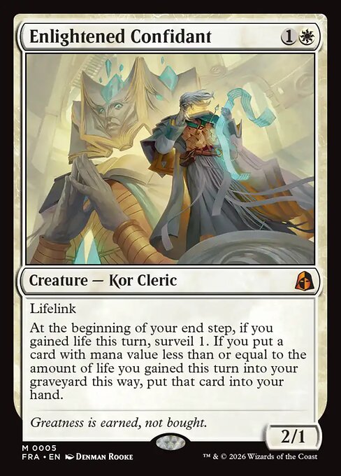 Enlightened Confidant - Reality Fracture MTG spoiler