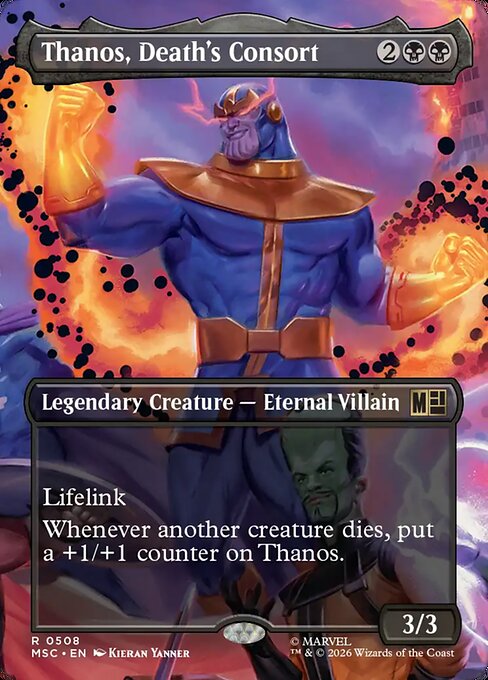 Thanos, Death's Consort - Marvel Super Heroes Commander MTG spoiler