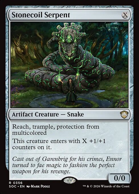Stonecoil Serpent - Secrets of Strixhaven Commander MTG spoiler