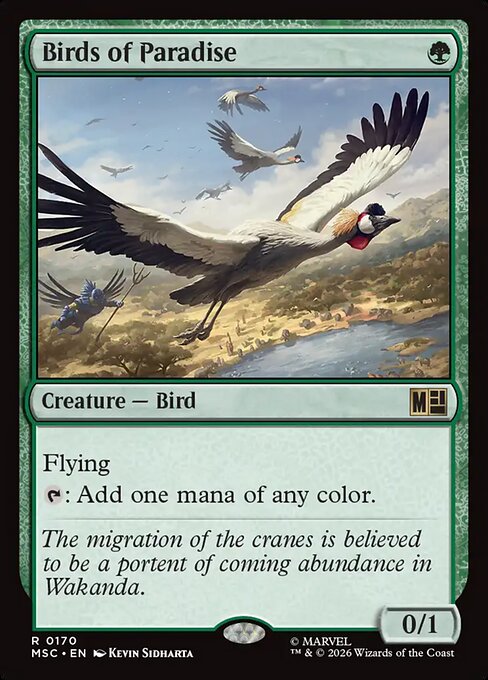 Birds of Paradise - Marvel Super Heroes Commander MTG spoiler
