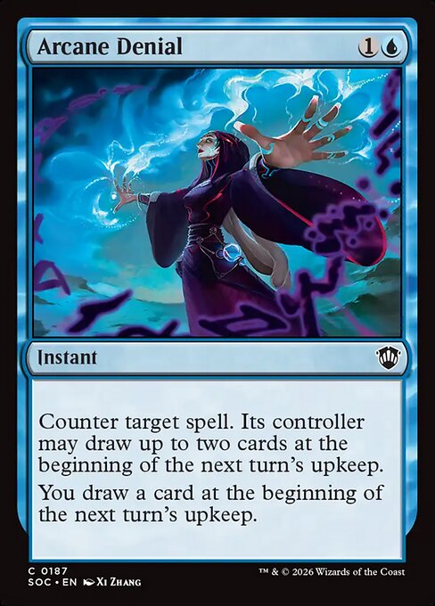 Arcane Denial - Secrets of Strixhaven Commander MTG spoiler