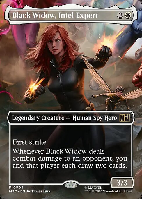 Black Widow, Intel Expert - Marvel Super Heroes Commander MTG spoiler