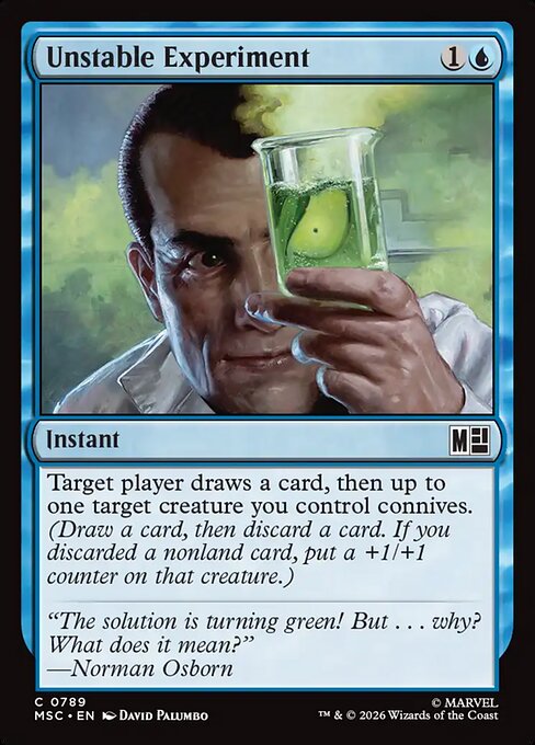 Unstable Experiment - Marvel Super Heroes Commander MTG spoiler