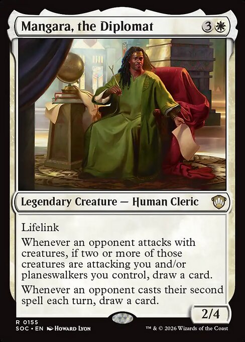 Mangara, the Diplomat - Secrets of Strixhaven Commander MTG spoiler