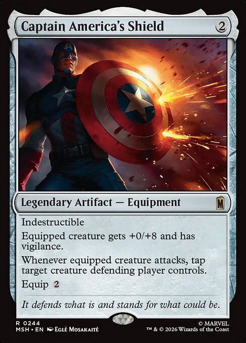 Captain America's Shield - Marvel Super Heroes MTG spoiler