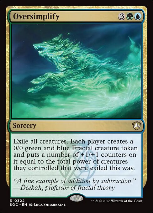 Oversimplify - Secrets of Strixhaven Commander MTG spoiler
