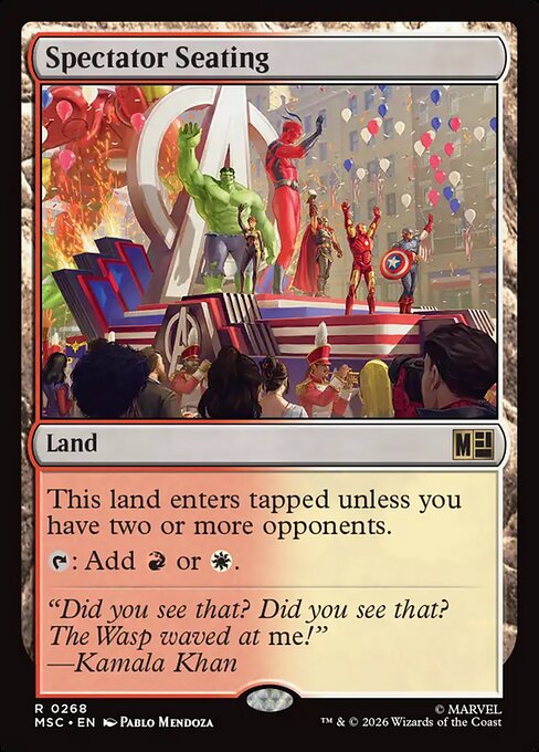 Spectator Seating - Marvel Super Heroes Commander MTG spoiler