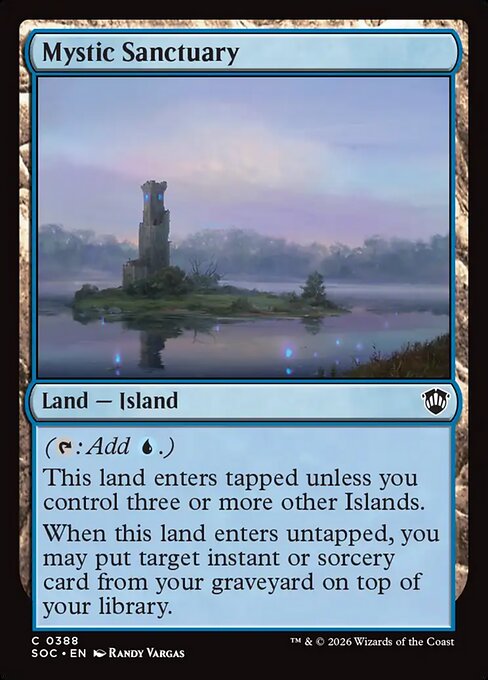 Mystic Sanctuary - Secrets of Strixhaven Commander MTG spoiler