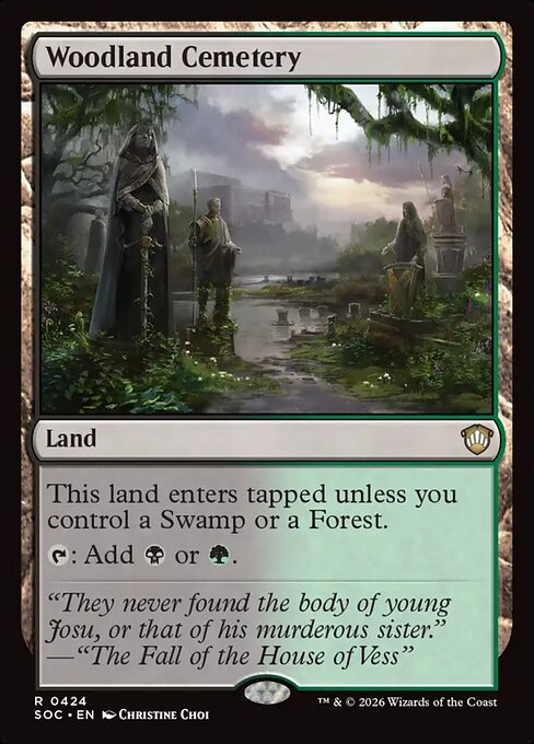Woodland Cemetery - Secrets of Strixhaven Commander MTG spoiler