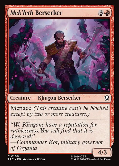 Mek'leth Berserker - Star Trek Commander MTG spoiler