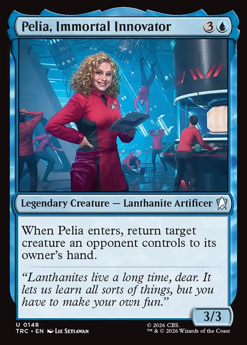 Pelia, Immortal Innovator - Star Trek Commander MTG spoiler