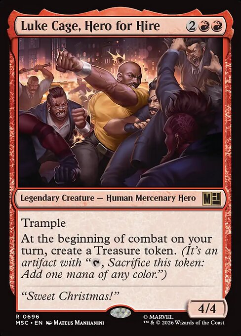Luke Cage, Hero for Hire - Marvel Super Heroes Commander MTG spoiler