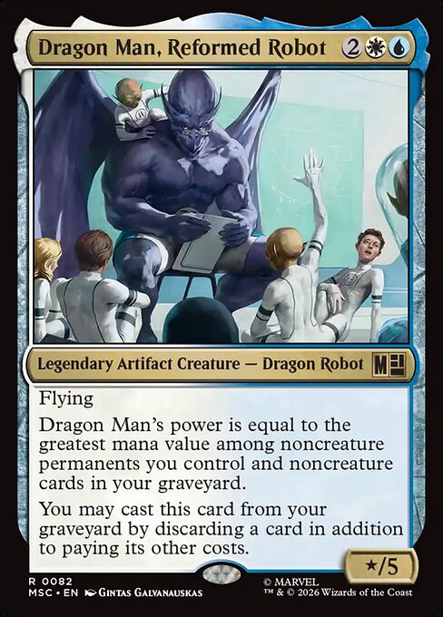 Dragon Man, Reformed Robot - Marvel Super Heroes Commander MTG spoiler