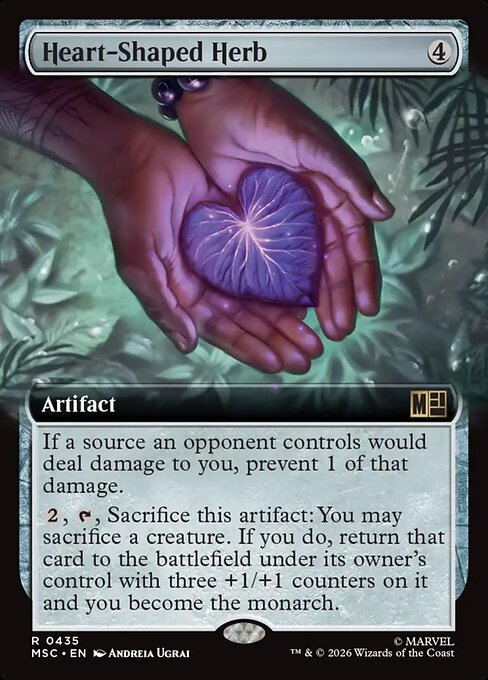 Heart-Shaped Herb - Marvel Super Heroes Commander MTG spoiler