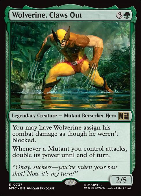 Wolverine, Claws Out - Marvel Super Heroes Commander MTG spoiler