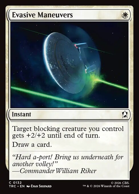 Evasive Maneuvers - Star Trek Commander MTG spoiler
