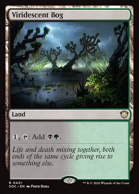 Viridescent Bog - Secrets of Strixhaven Commander MTG spoiler