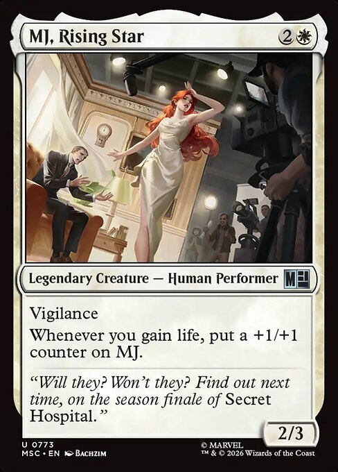 MJ, Rising Star - Marvel Super Heroes Commander MTG spoiler
