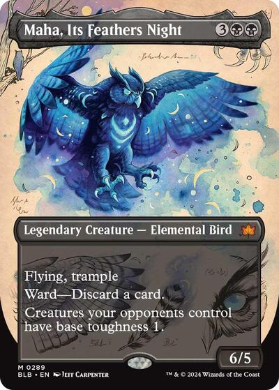 Maha, Its Feathers Night (Borderless)