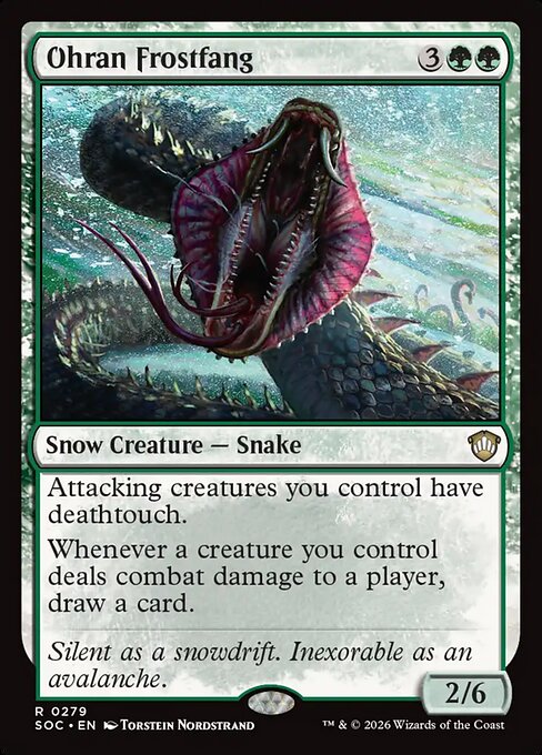 Ohran Frostfang - Secrets of Strixhaven Commander MTG spoiler