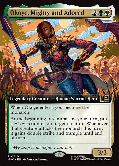 Okoye, Mighty and Adored - Marvel Super Heroes Commander MTG spoiler